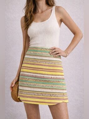 Anthropologie Hutch Scalloped Sita Mini Skirt